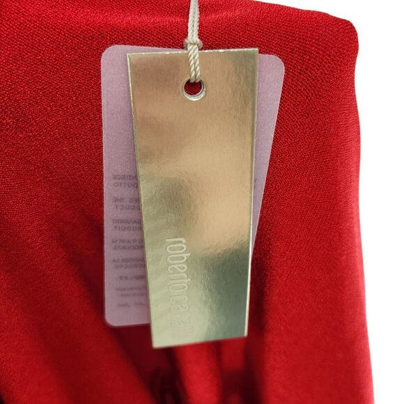 NWT Archival 2000s Roberto Cavalli Belted Stretch Knit Cardigan Velvet Belt NOS - Picture 10 of 11